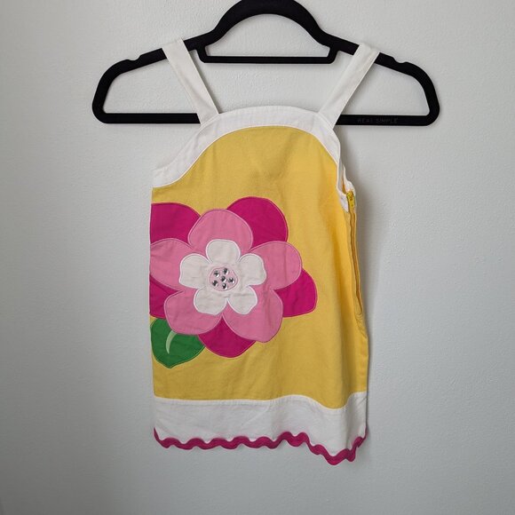 NWT Gymboree Girls Yellow & Pink Multi-Media Floral Dress, 6 - Picture 2 of 5